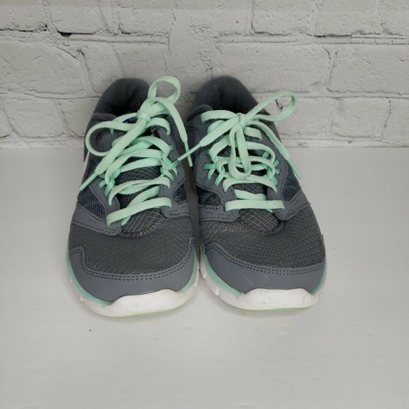 NIKE Flex Experience 3 Running Shoes 652853-013 Women's Size 7 Gray Aqua - Picture 2 of 7